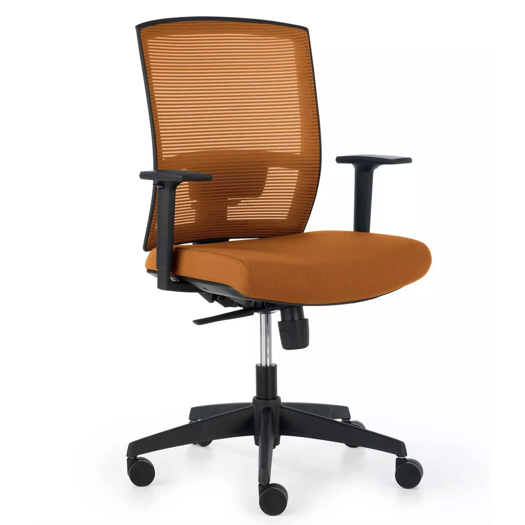 Silla de oficina ergonómica Akira, mecanismo sincro - Naranja