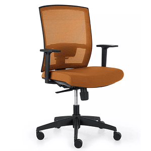 Silla de oficina ergonómica Akira, mecanismo sincro - Naranja