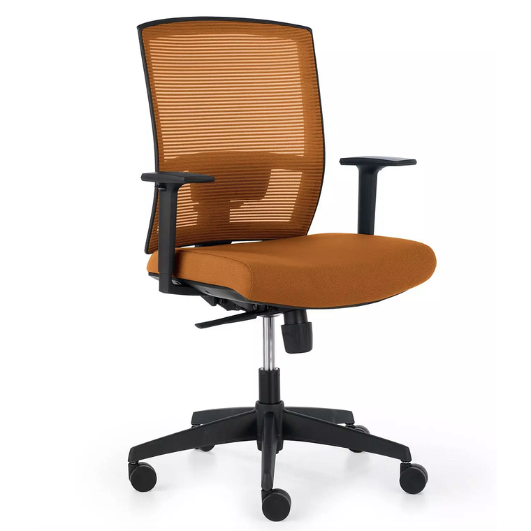 Silla de oficina ergonómica Akira, mecanismo sincro - Naranja 1