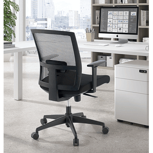 Silla de oficina ergonómica Akira, mecanismo sincro - Negro