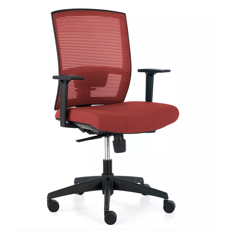 Silla de oficina ergonómica Akira, mecanismo sincro - Rojo 1