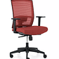 Silla de oficina ergonómica Akira, mecanismo sincro - Rojo - Miniatura 1