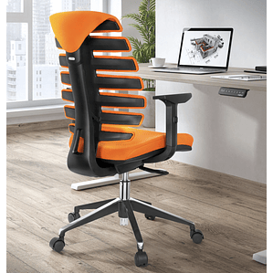Silla Ergonómica Soul, espuma inyectada, Mecanismo Sincro - Naranja