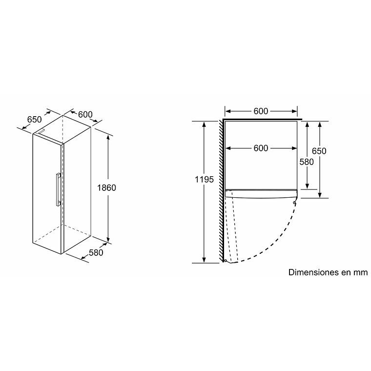 Serie 4 Frigorífico de libre instalación 186 x 60 cm Acero cepillado antihuellas 9