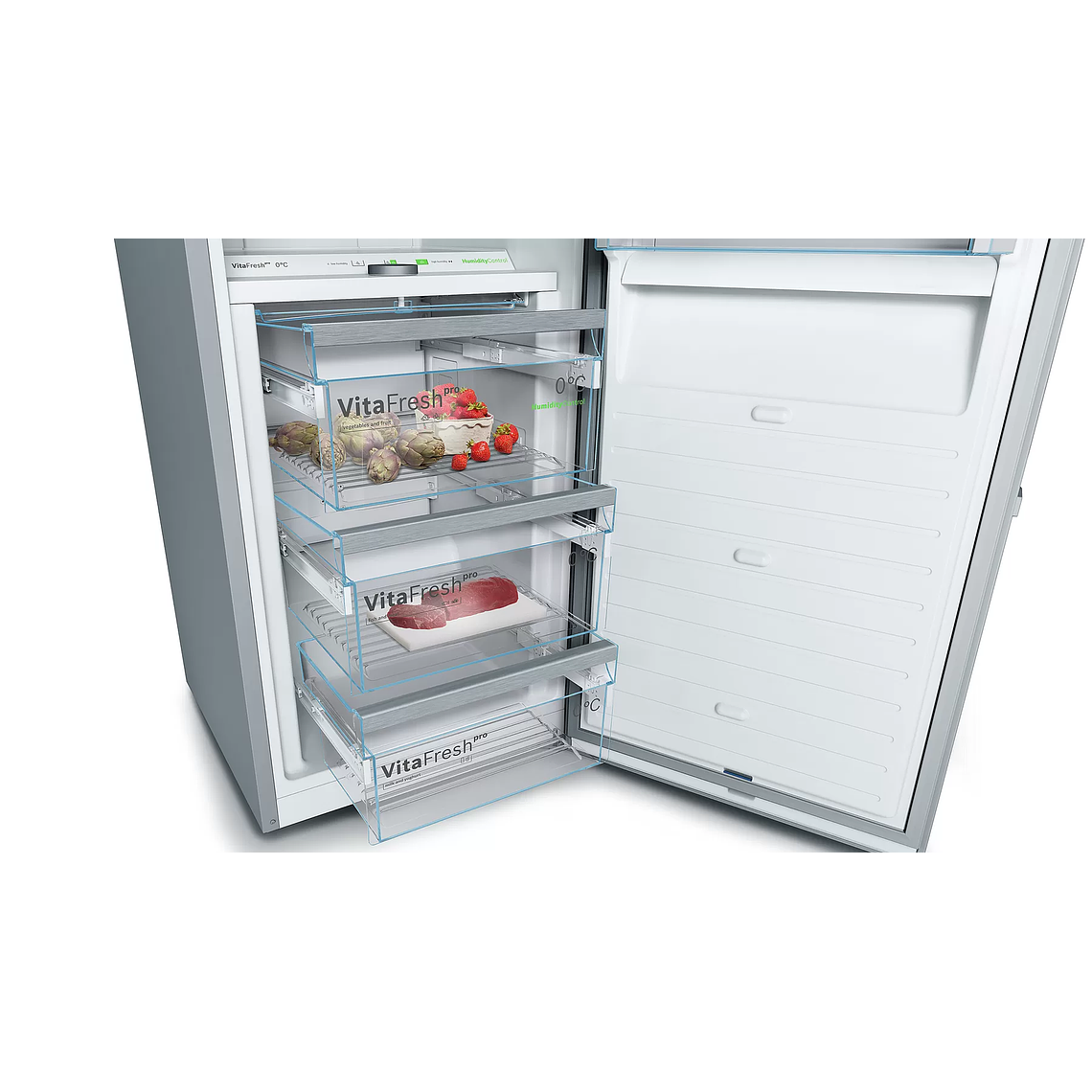 Serie 8 Frigorífico de libre instalación 186 x 60 cm Acero cepillado antihuellas 5