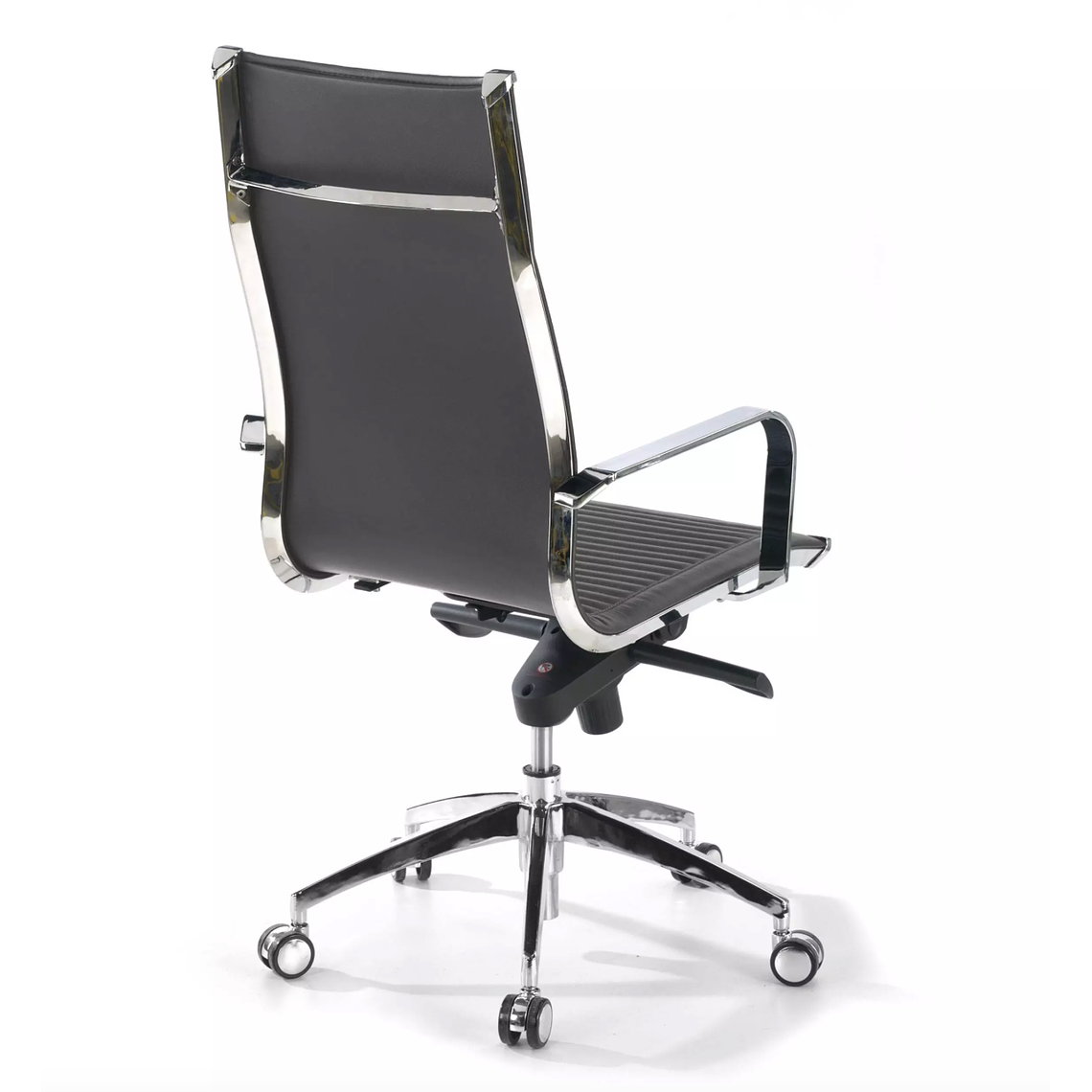 Silla de oficina diseño Brenton, marco de acero, respaldo alto - Gris 6