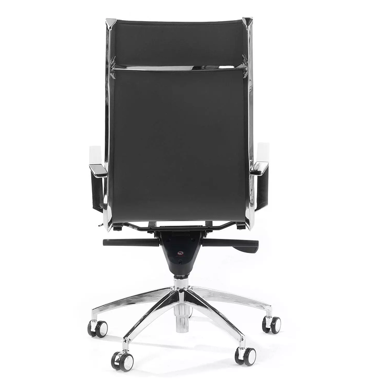 Silla de oficina diseño Brenton, marco de acero, respaldo alto - Gris 7