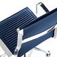 Silla de oficina diseño Brenton, marco de acero, respaldo alto - Azul - Miniatura 5