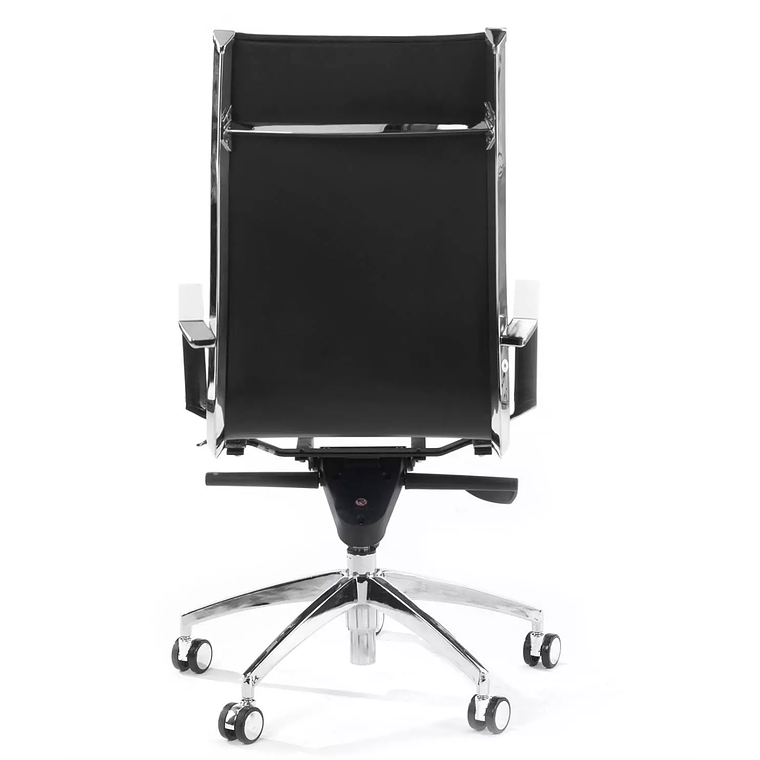 Silla de oficina diseño Brenton, marco de acero, respaldo alto - Negro 7