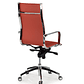 Silla de oficina diseño Brenton, marco de acero, respaldo alto - Rojo - Miniatura 4