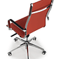 Silla de oficina diseño Brenton, marco de acero, respaldo alto - Rojo - Miniatura 6