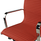 Silla de oficina diseño Brenton, marco de acero, respaldo alto - Rojo - Miniatura 7