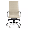 Silla de oficina diseño Brenton, marco de acero, respaldo alto - Beige