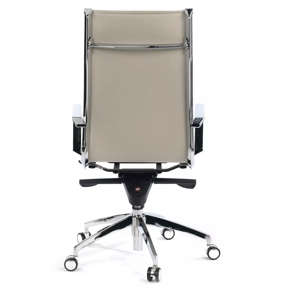 Silla de oficina diseño Brenton, marco de acero, respaldo alto - Beige 6