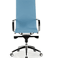 Silla de oficina diseño Brenton, marco de acero, respaldo alto - Azul Celeste - Miniatura 2