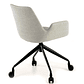 Silla Giratoria Glamm, estructura con ruedas - Negro - Gris - Miniatura 4