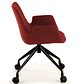 Silla Giratoria Glamm, estructura con ruedas - Negro - Rojo - Miniatura 5