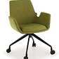 Silla Giratoria Glamm, estructura con ruedas - Negro - Verde - Miniatura 1