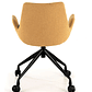 Silla Giratoria Glamm, estructura con ruedas - Negro - Amarillo - Miniatura 6
