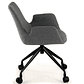 Silla Giratoria Glamm, estructura con ruedas - Negro - Antracita - Miniatura 4
