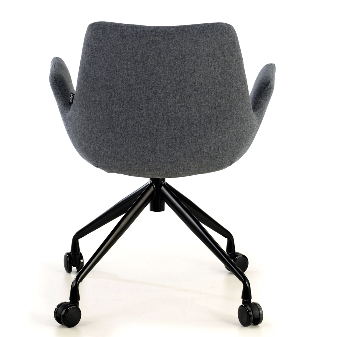 Silla Giratoria Glamm, estructura con ruedas - Negro - Antracita 6