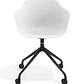 Silla Giratoria Alice, con ruedas - Negro - Blanco - Miniatura 3