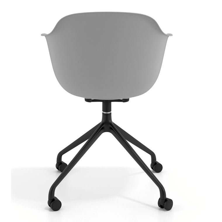 Silla Giratoria Alice, con ruedas - Negro - Gris 5