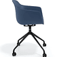 Silla Giratoria Alice, con ruedas - Negro - Azul - Miniatura 4