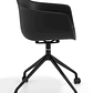 Silla Giratoria Alice, con ruedas - Negro - Negro - Miniatura 4