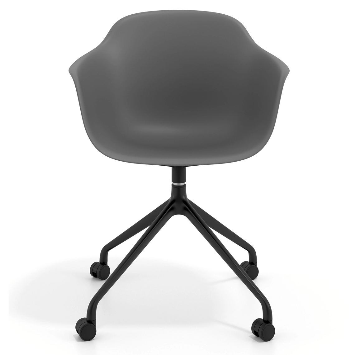 Silla Giratoria Alice, con ruedas - Negro - Antracita 3