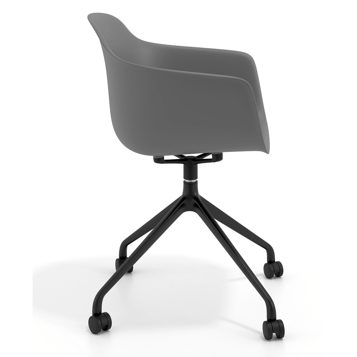 Silla Giratoria Alice, con ruedas - Negro - Antracita 4