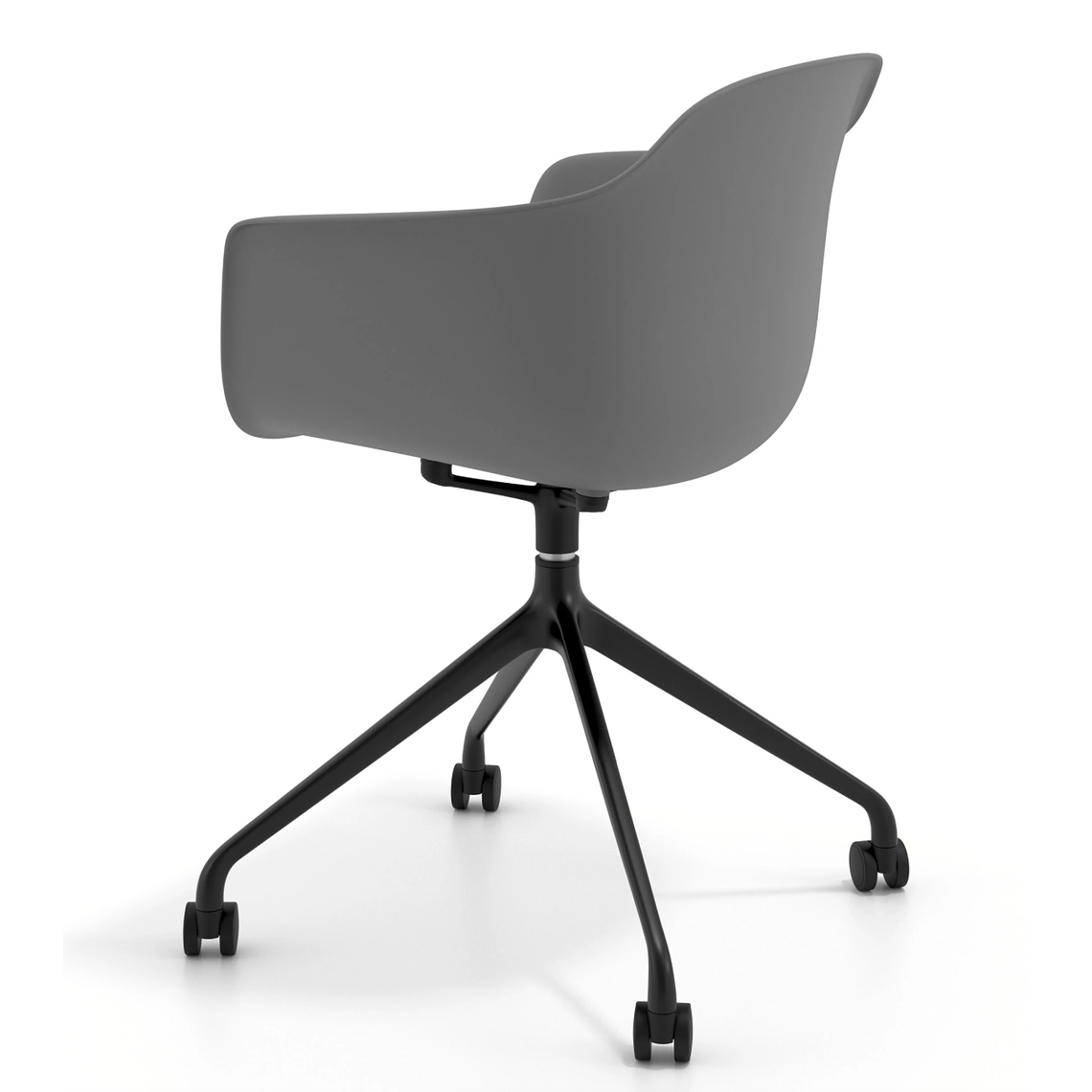 Silla Giratoria Alice, con ruedas - Negro - Antracita 6