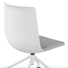 Silla de escritorio infantil Melody giratoria con asiento tapizado - Blanco