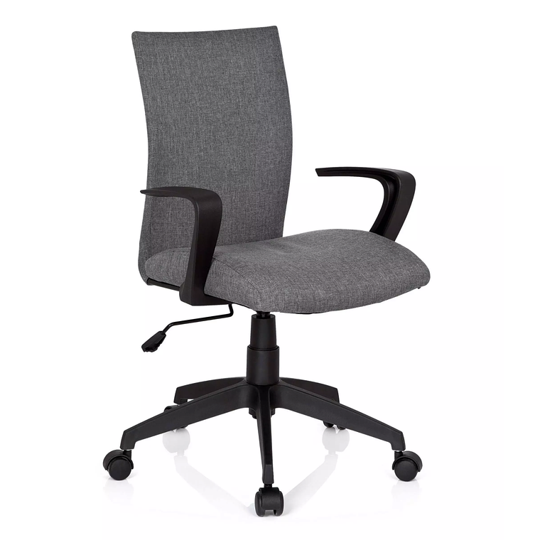 Silla de ordenador Venecia, Brazos de diseño, taizado - Gris 1