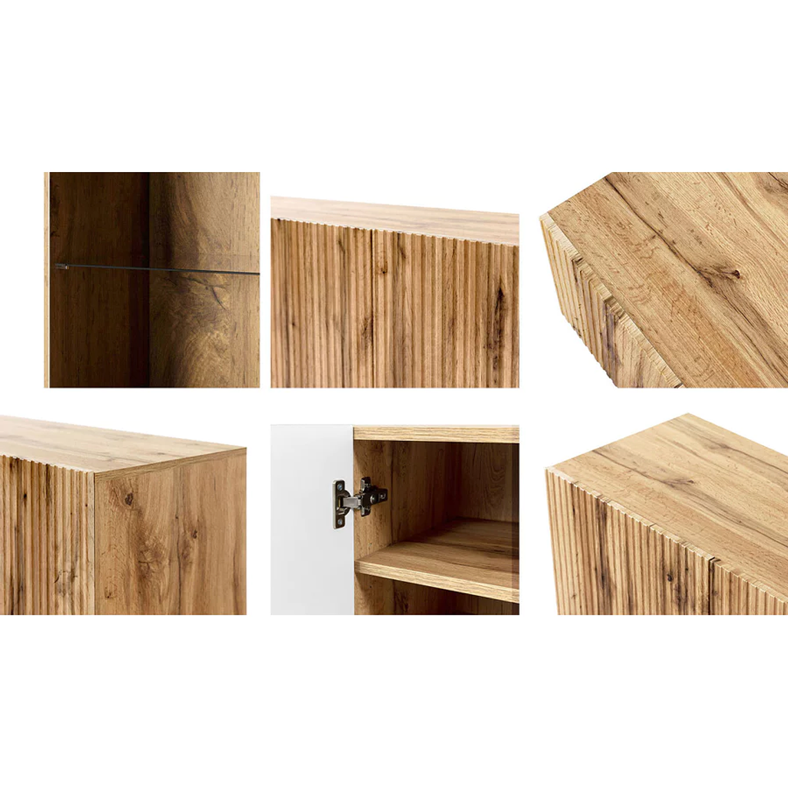 Mueble TV Charlotte 201 cm (Wotan roble) 4