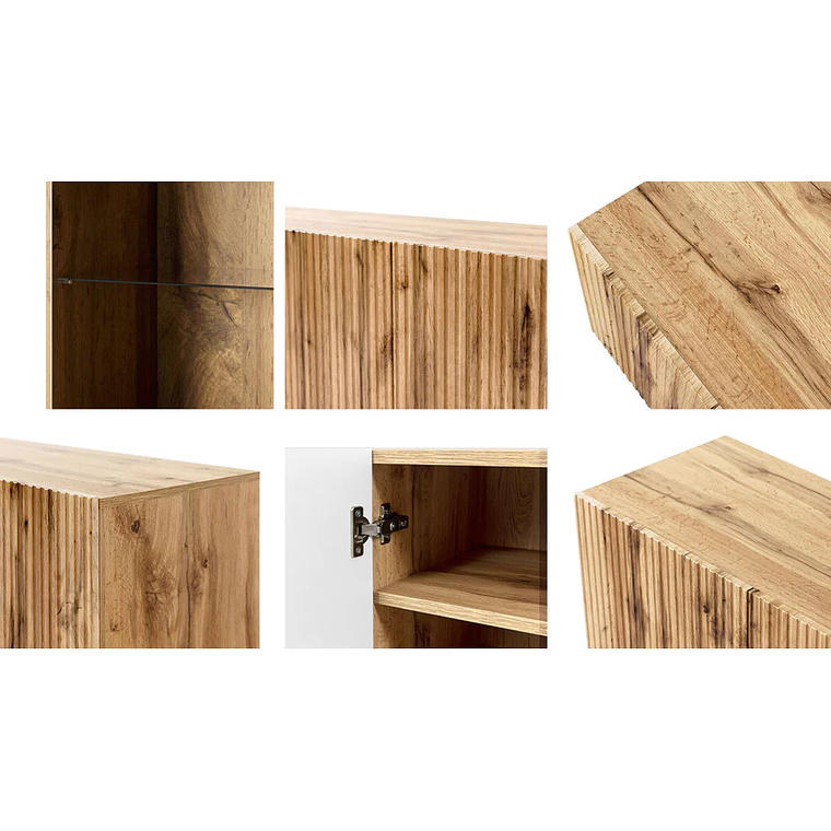 Mueble TV Charlotte 201 cm (Wotan roble) 4