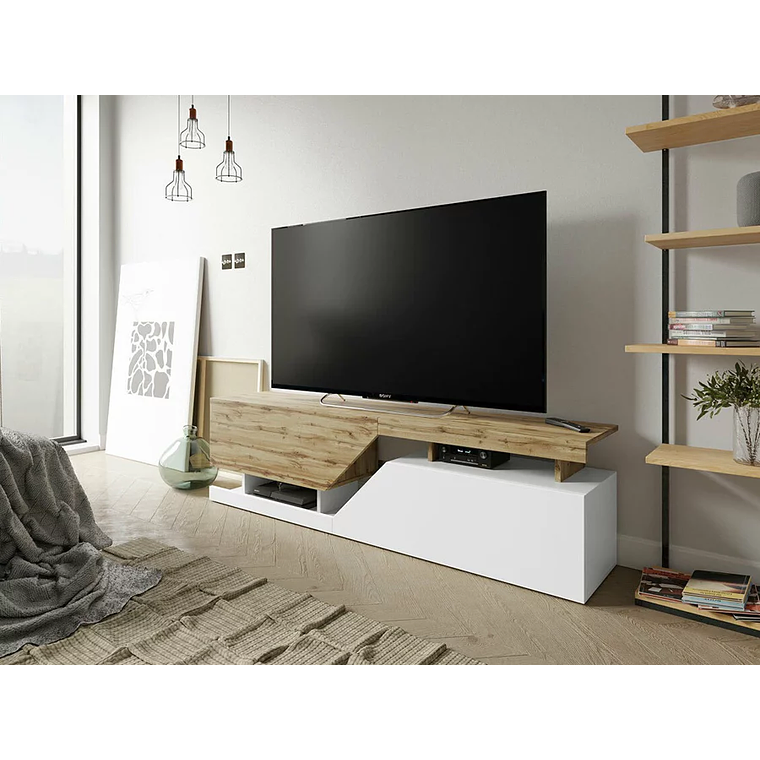Mueble TV Utica 102 (Antracita + Wotan roble) 160 cm 1
