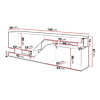 Mueble TV Utica 102 (Blanco + Wotan roble) 160 cm