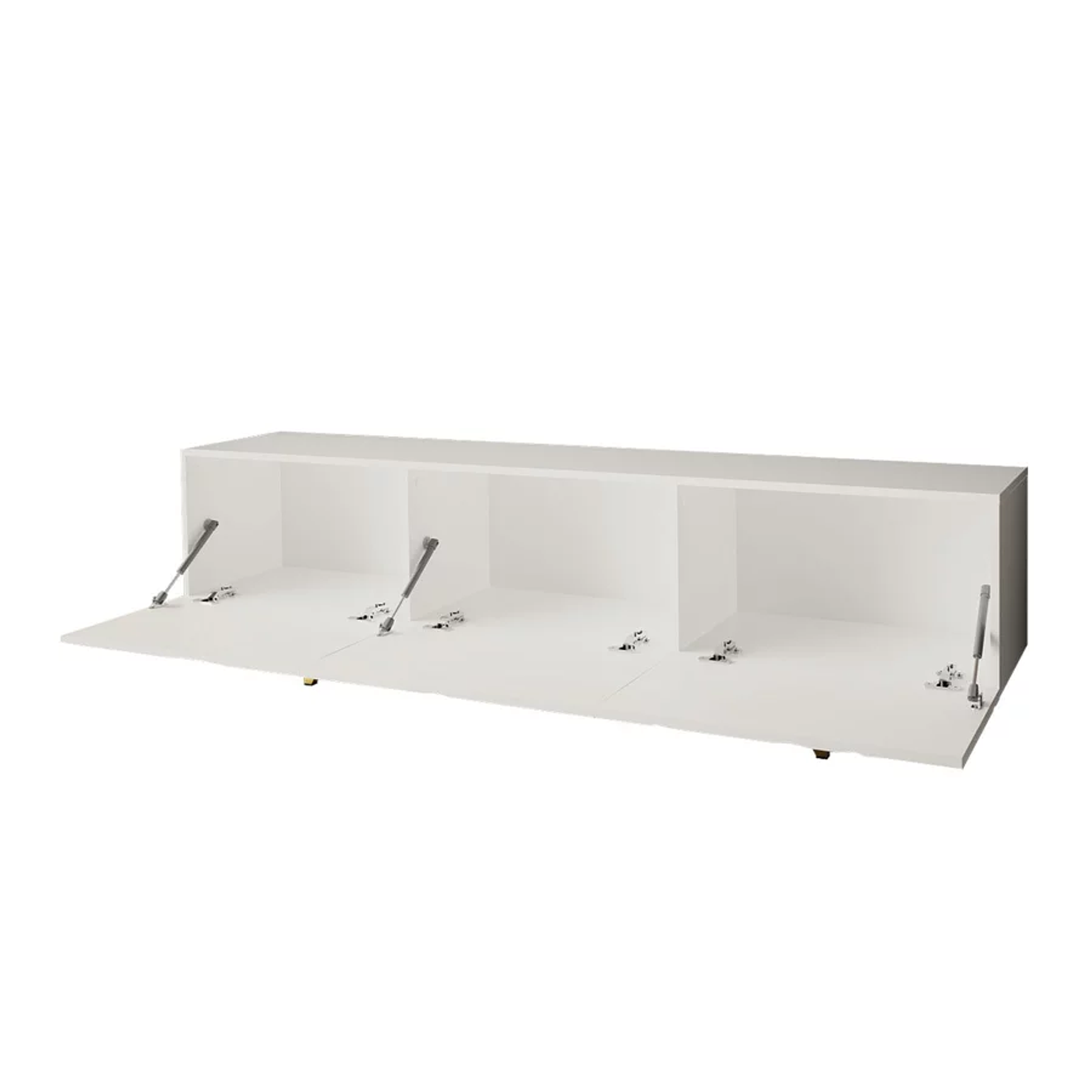 Mueble TV Merced M100 (Blanco + Blanco brillante) 180 cm