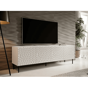 Mueble TV Charlotte 171 (Blanco + Negro) 190 cm
