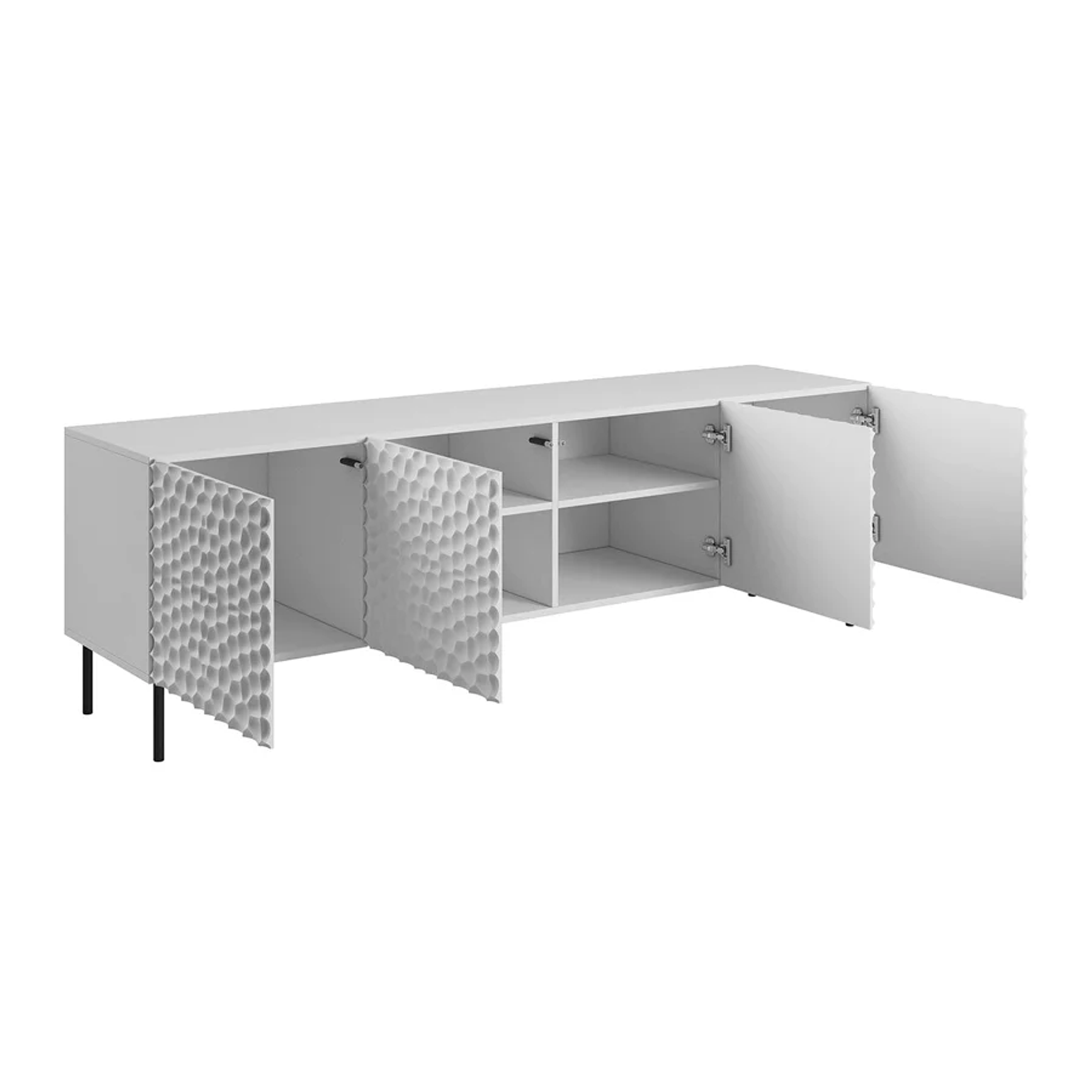 Mueble TV Charlotte 171 (Blanco + Negro) 190 cm