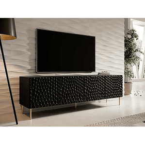 Mueble TV Charlotte 171 (Negro + Dorado) 190 cm
