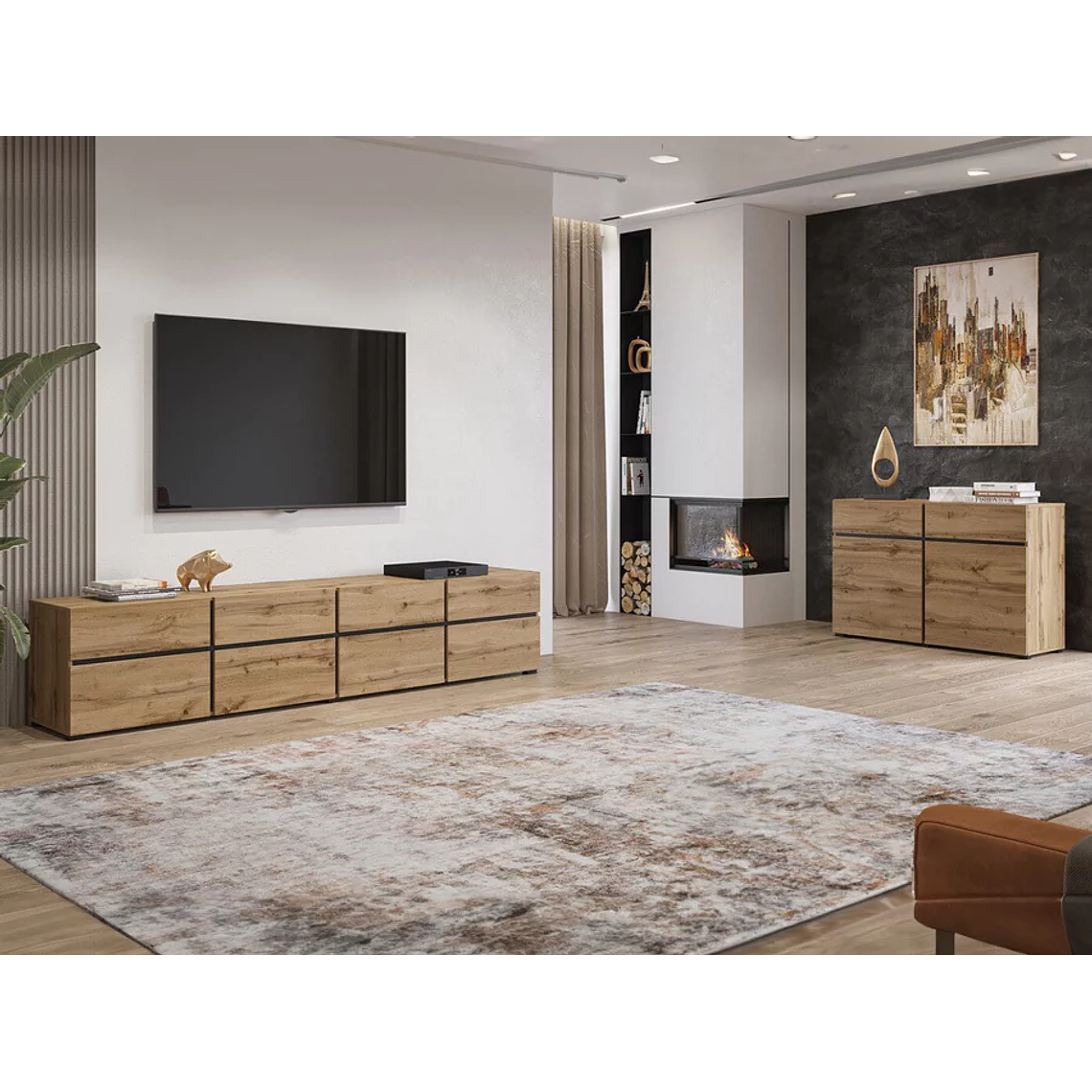 Mueble TV Austin BC101 (Wotan roble) 224 cm 4