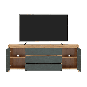 Mueble TV Boston ED102 (Roble Artisan + Madera gris) 190 cm