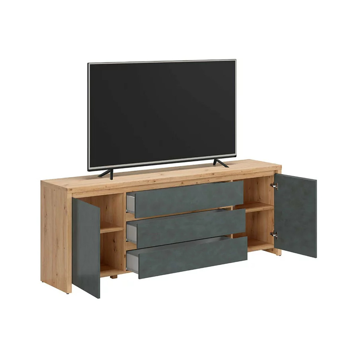 Mueble TV Boston ED102 (Roble Artisan + Madera gris) 190 cm 4