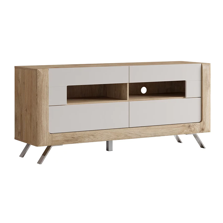 Mueble TV Austin BB105 (Roble dorado + Gris claro) 160 cm 2