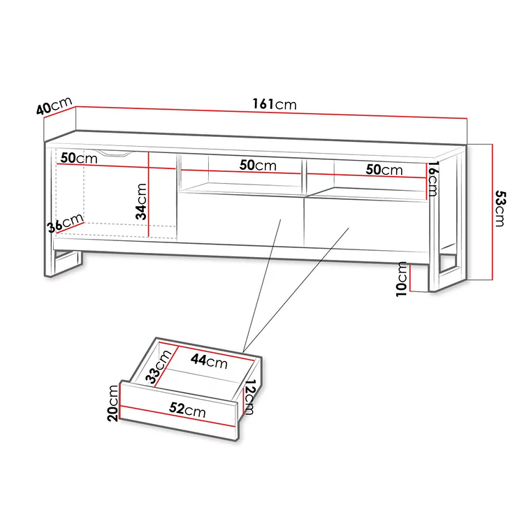 Mueble TV Kingston D116 161 cm 6