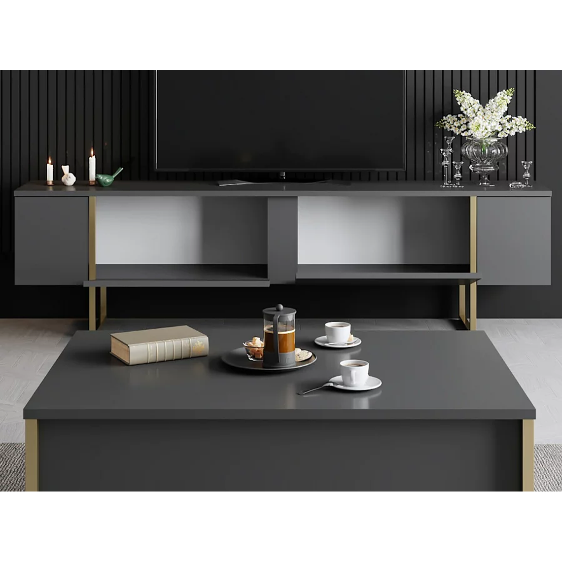 Mueble TV Kailua Z100 (Antracita) 180 cm 3