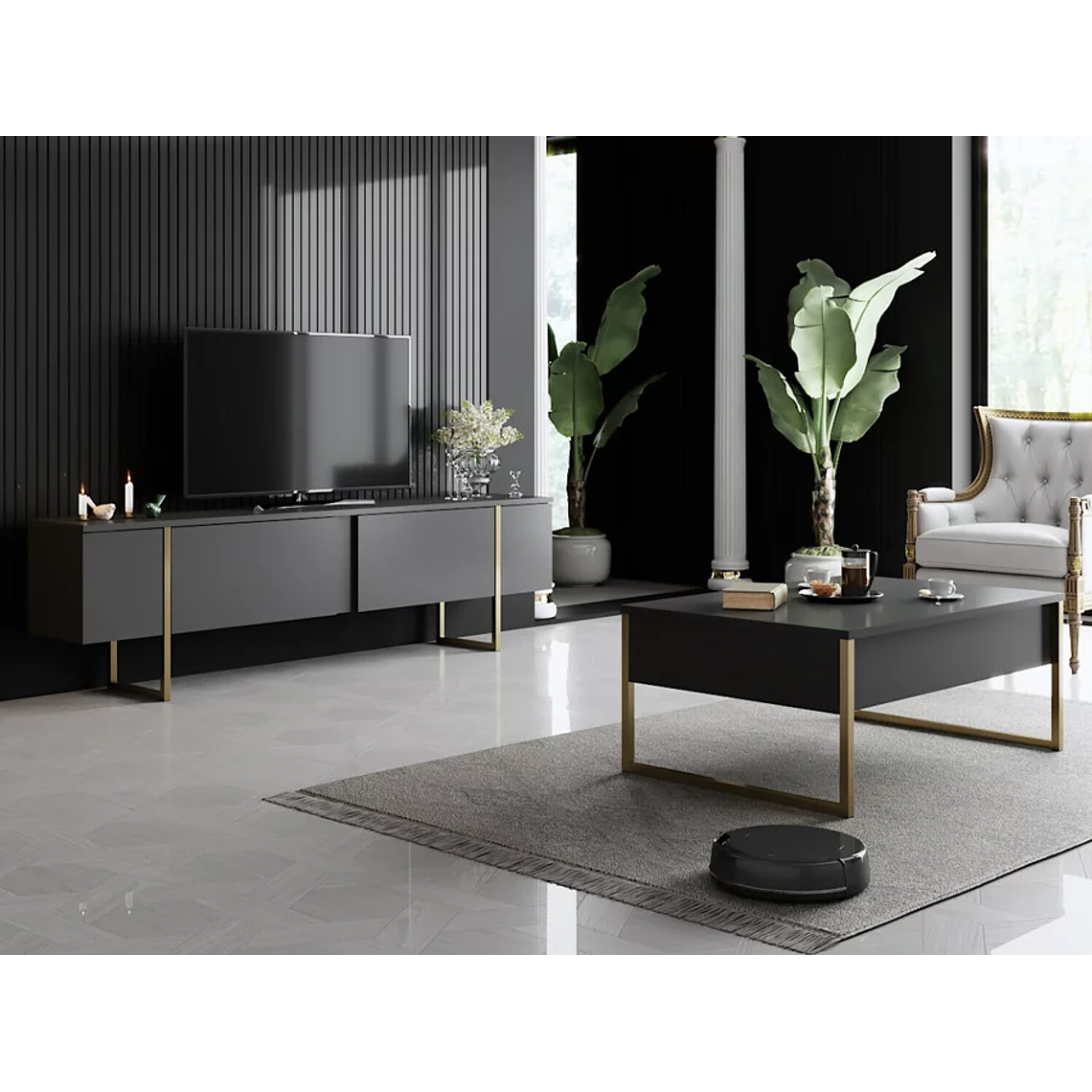 Mueble TV Kailua Z100 (Antracita) 180 cm 4