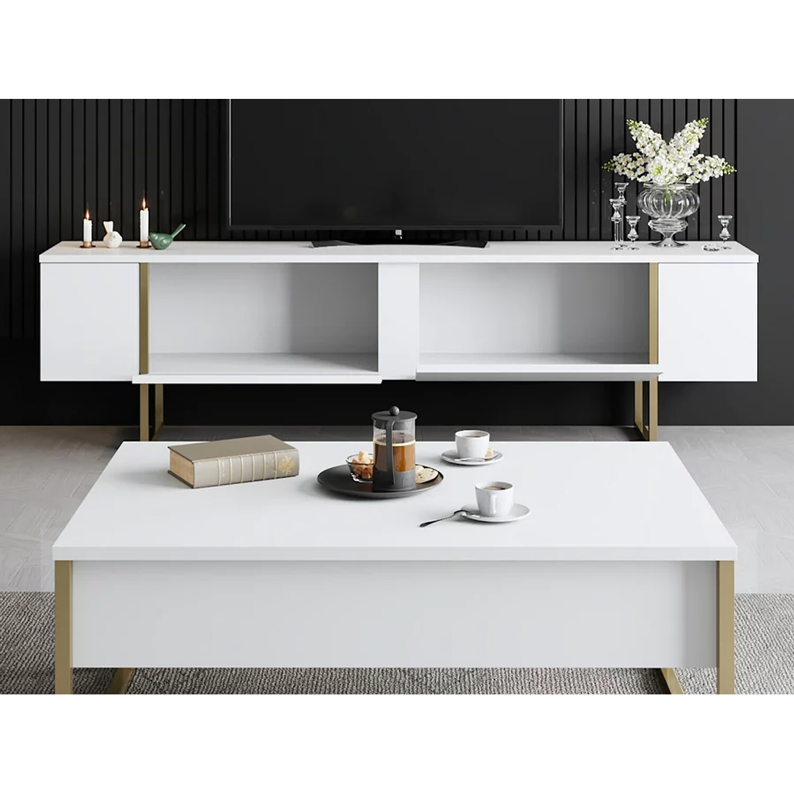 Mueble TV Kailua Z100 (Blanco) 180 cm 3